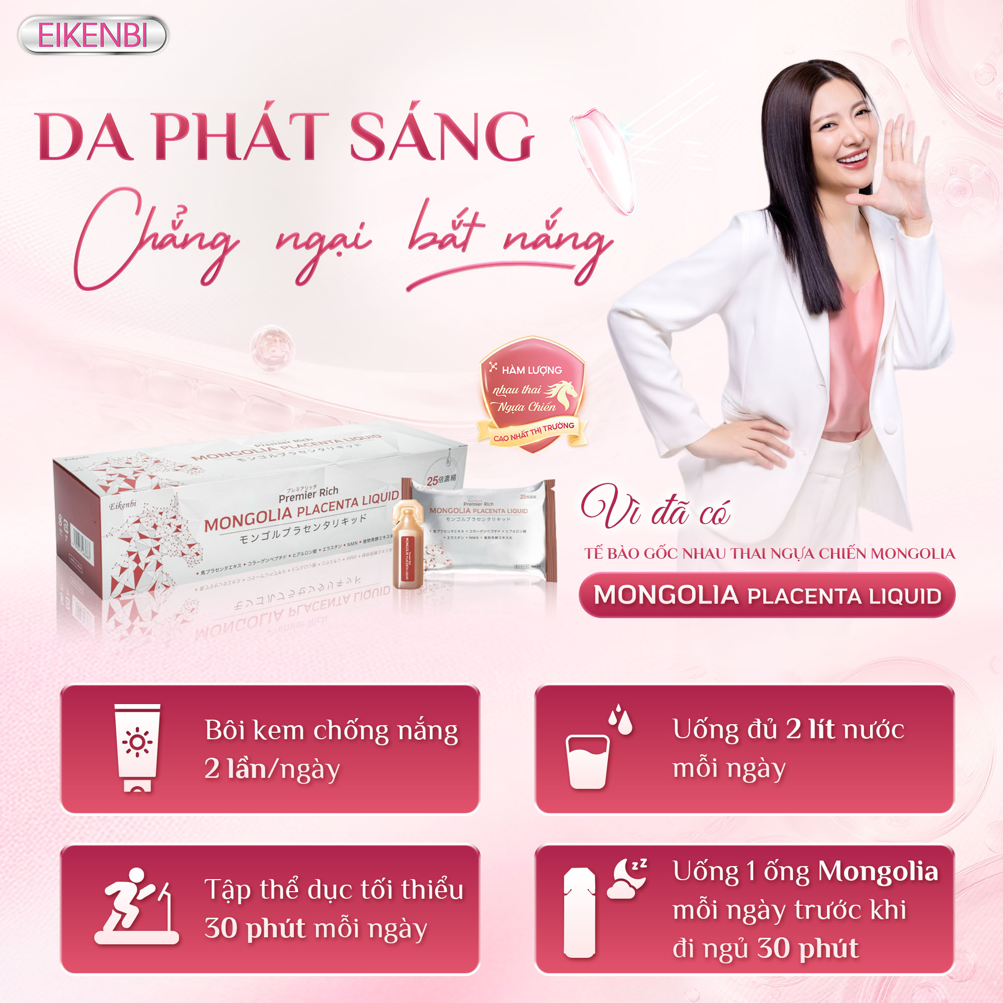 Hướng Dẫn Sử Dụng Mongolia Placenta Liquid Eikenbi