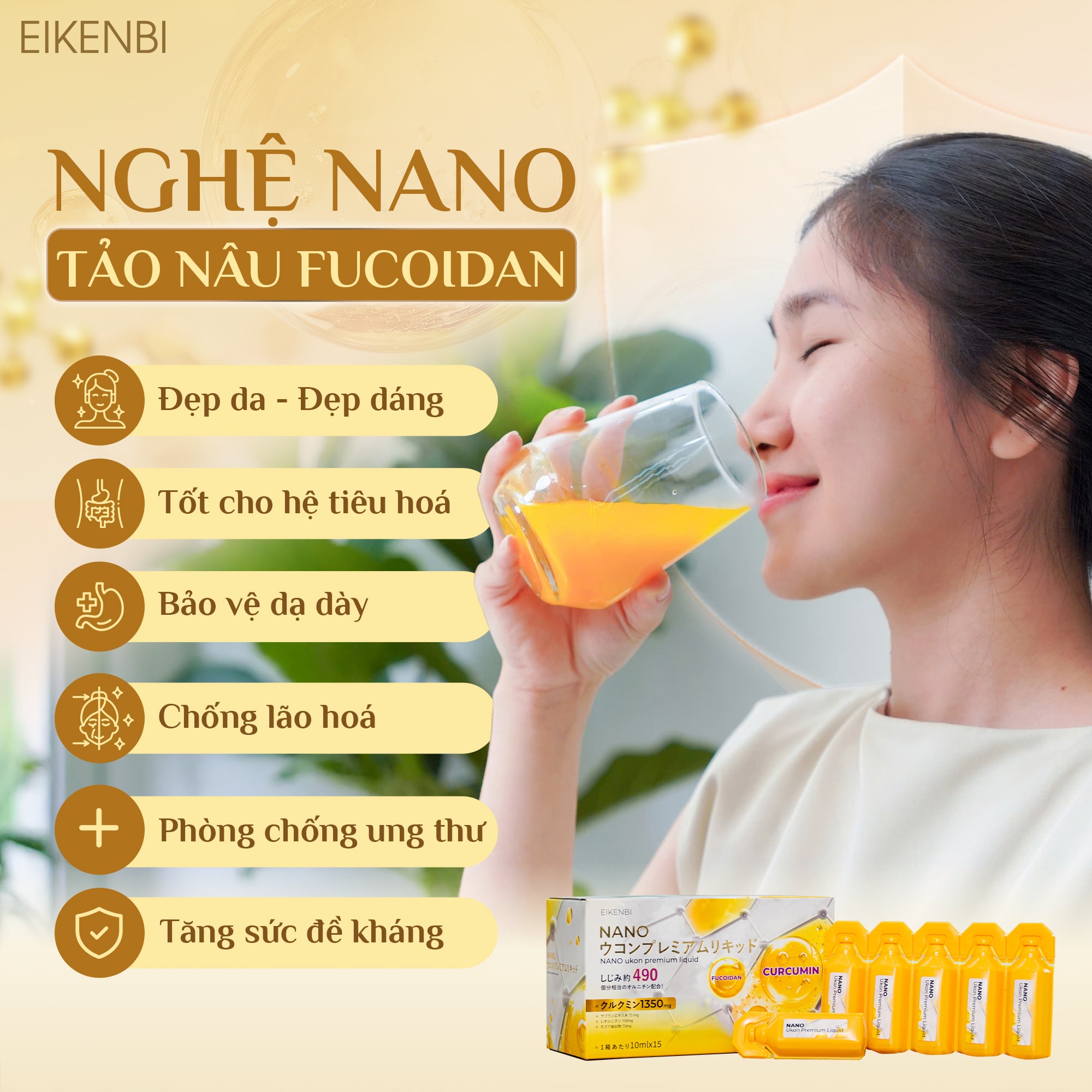 Công Dụng Của Nghệ Nano Tảo Nâu Fucoidan Eikenbi