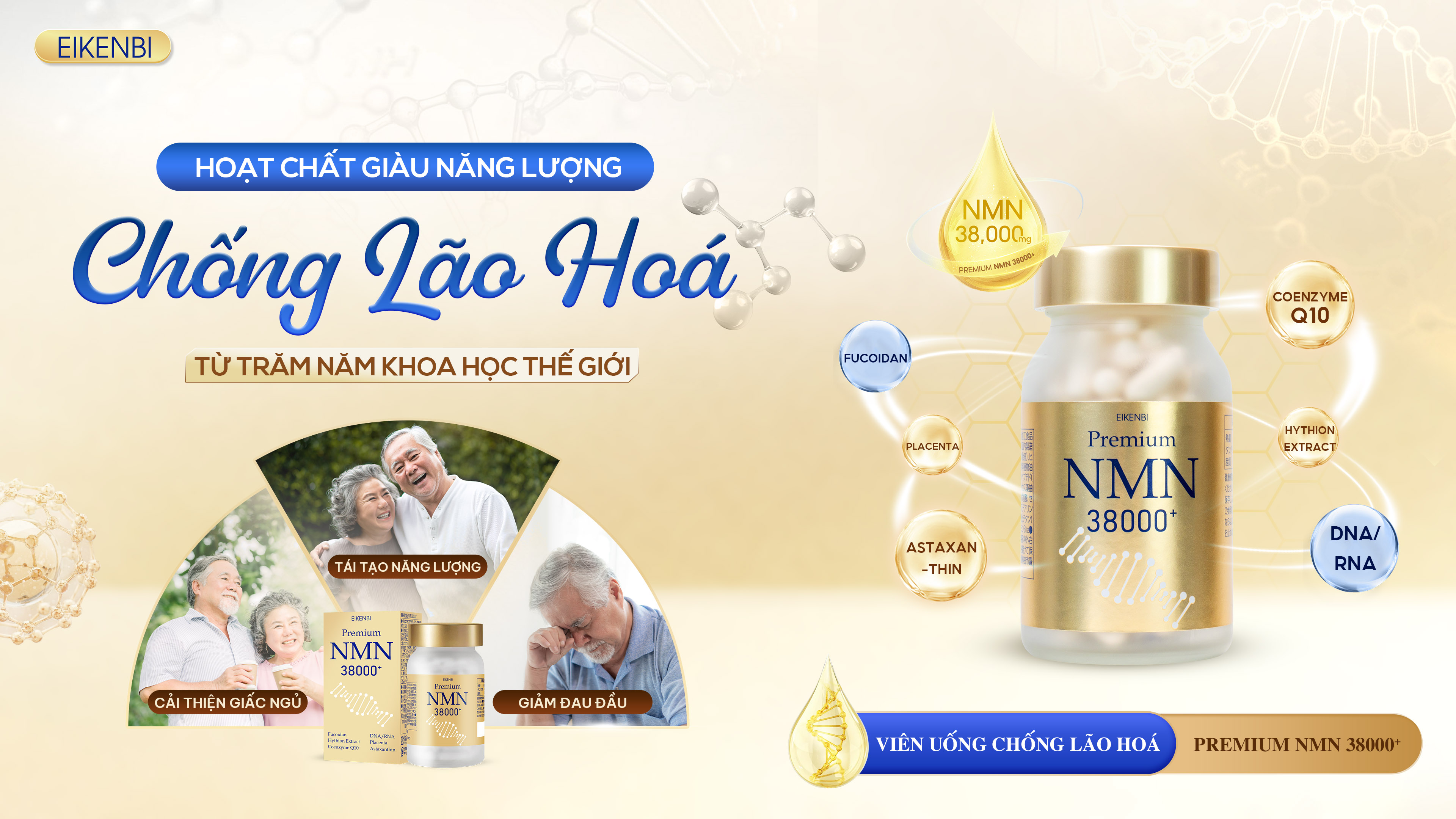 Viên uống chống lão hóa NMN 38000+ Eikenbi 