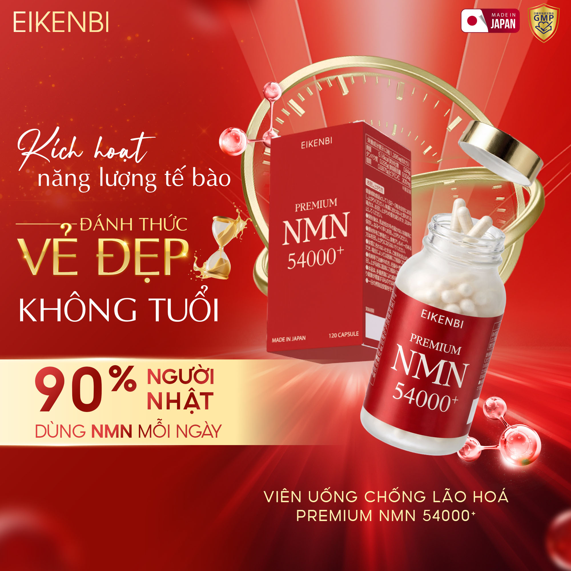 Viên uống NMN 54000+ Premium Eikenbi