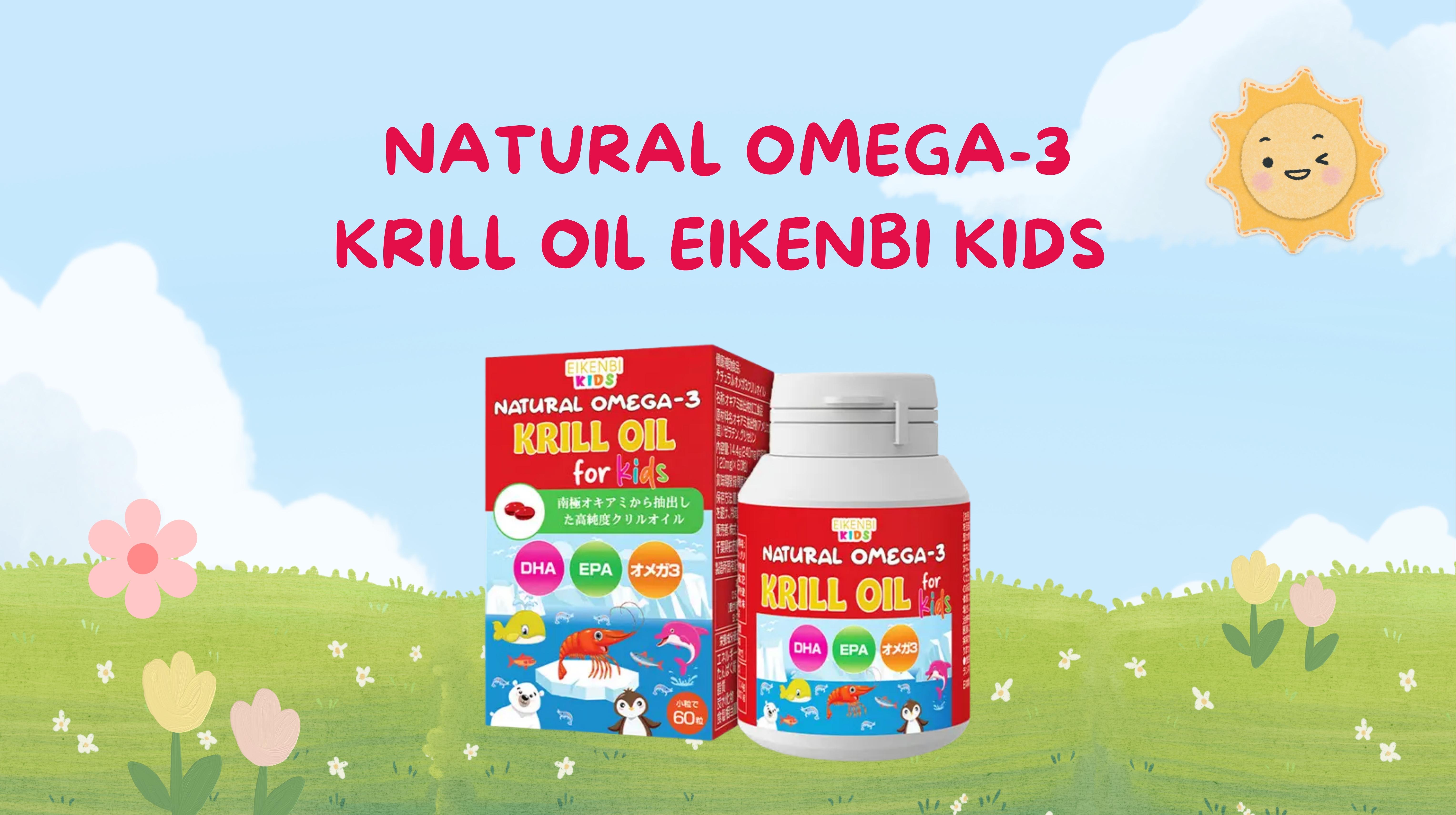 Viên uống Natural Omega-3 Krill Oil Eikenbi Kids 