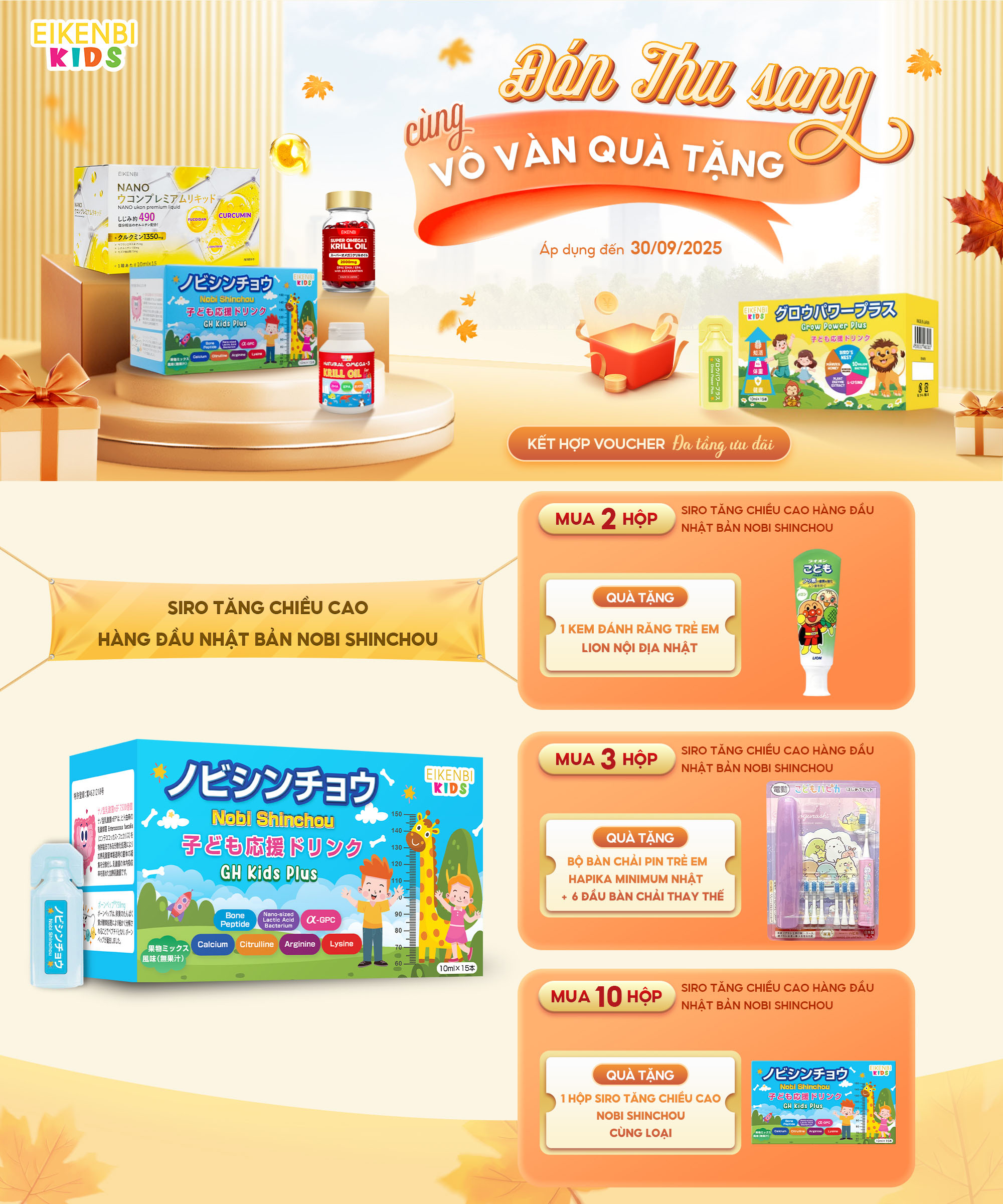 Siro Tăng Chiều Cao Nobi Shinchou (Hộp 15 ống 10ml)