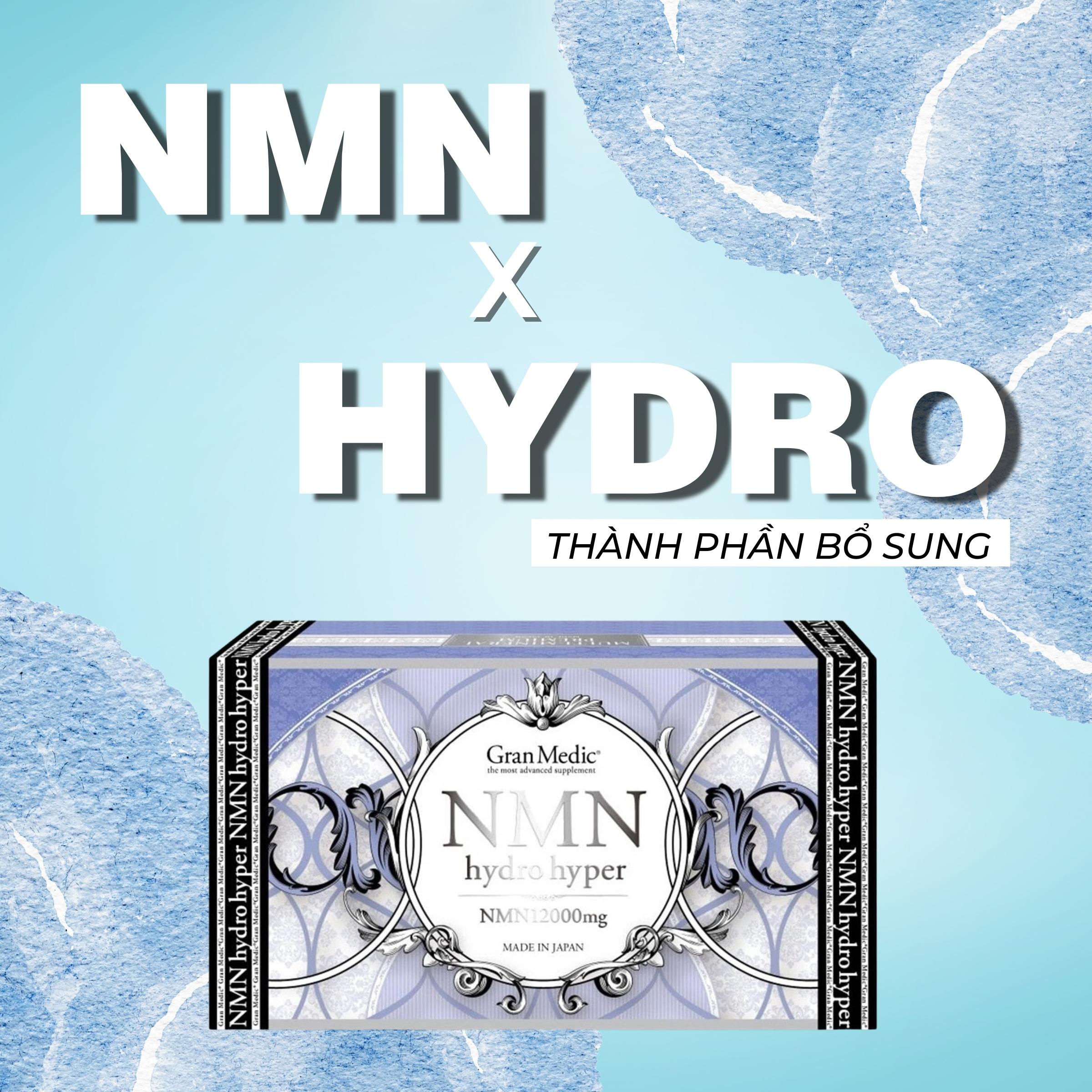 Viên uống NMN Hydro Hyper 12000+ bổ sung thêm thành phần trắng da