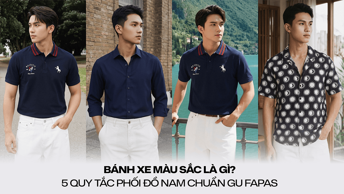 Bánh Xe Màu Sắc Là Gì? 5 Quy Tắc Phối Đồ Nam Chuẩn Gu FAPAS