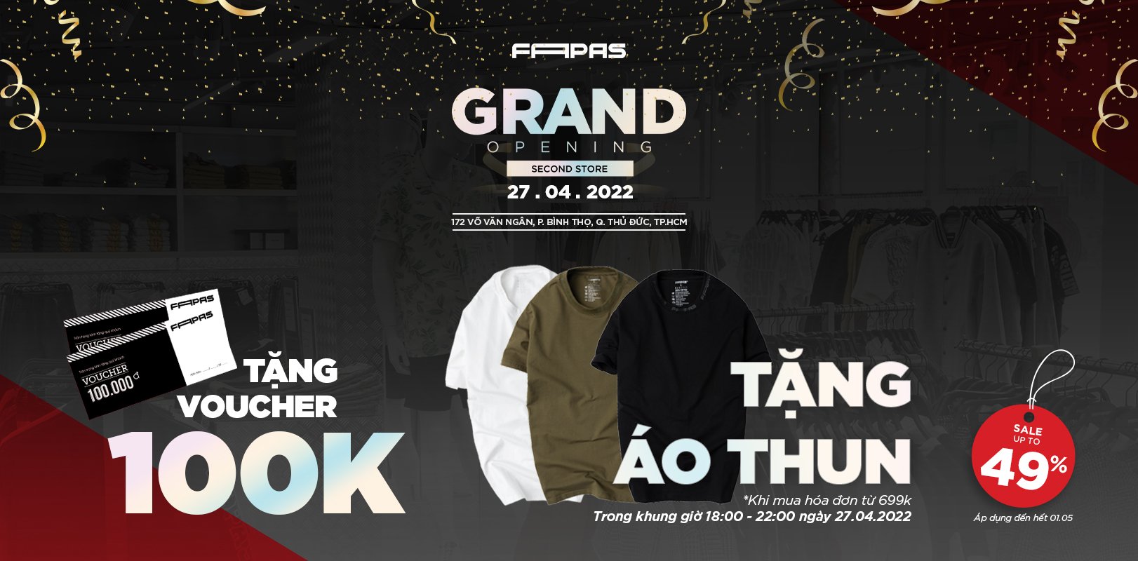 GRAND OPENING FAPAS THỦ ĐỨC | 172 VÕ VĂN NGÂN