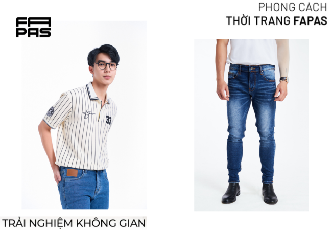 Giày thể thao trắng cùng quần jean ống suông Hàn Quốc