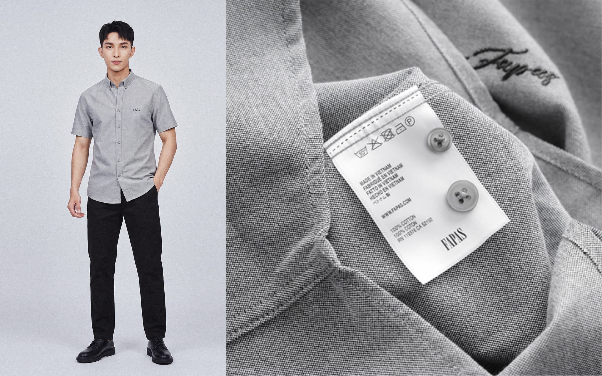 Màu ghi mang sắc thái trung tính, dễ kết hợp với nhiều màu sắc và phong cách thời trang nam.