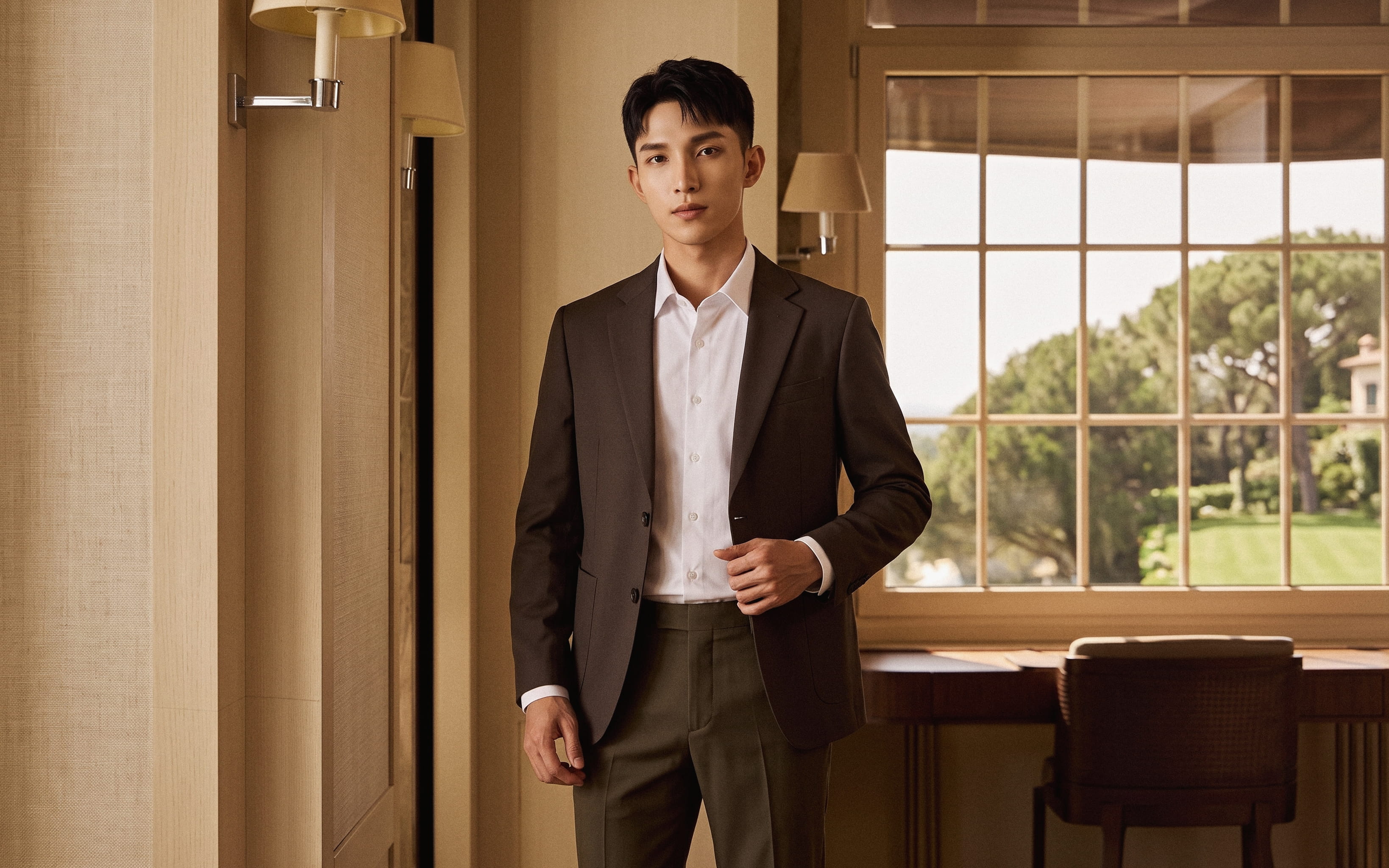 Khi buổi tiệc yêu cầu sự trang trọng hơn, blazer phối với sơ mi và quần tây giúp tổng thể trở nên lịch lãm.