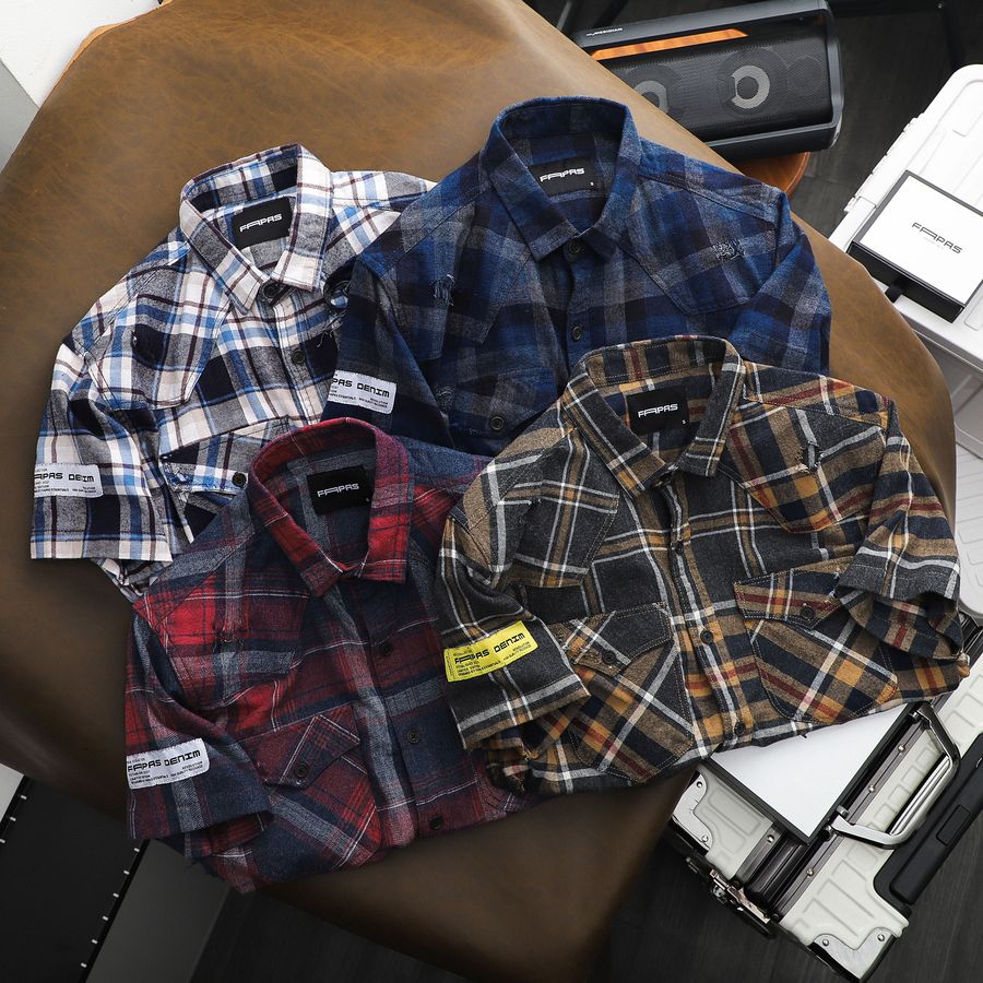 Áo Sơ Mi Nam Flannel Cao Cấp Nhiều Màu Sơ Mi Tay Dài Nam Kẻ Caro   locationmenstore  Shopee Việt Nam