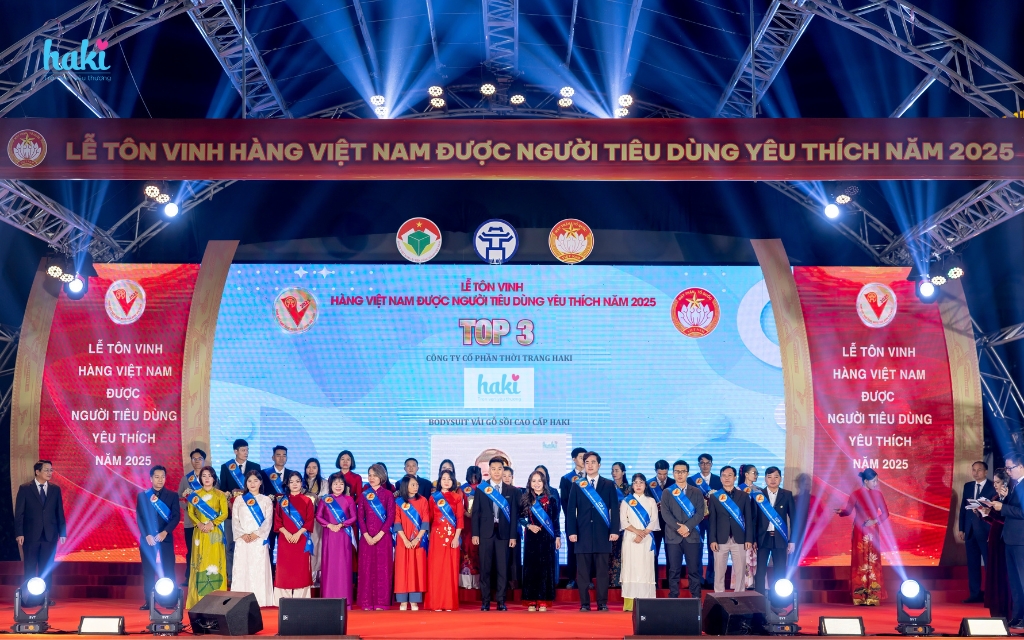 Haki tự hào đạt Top 3 “Hàng Việt Nam được người tiêu dùng yêu thích” năm 2025