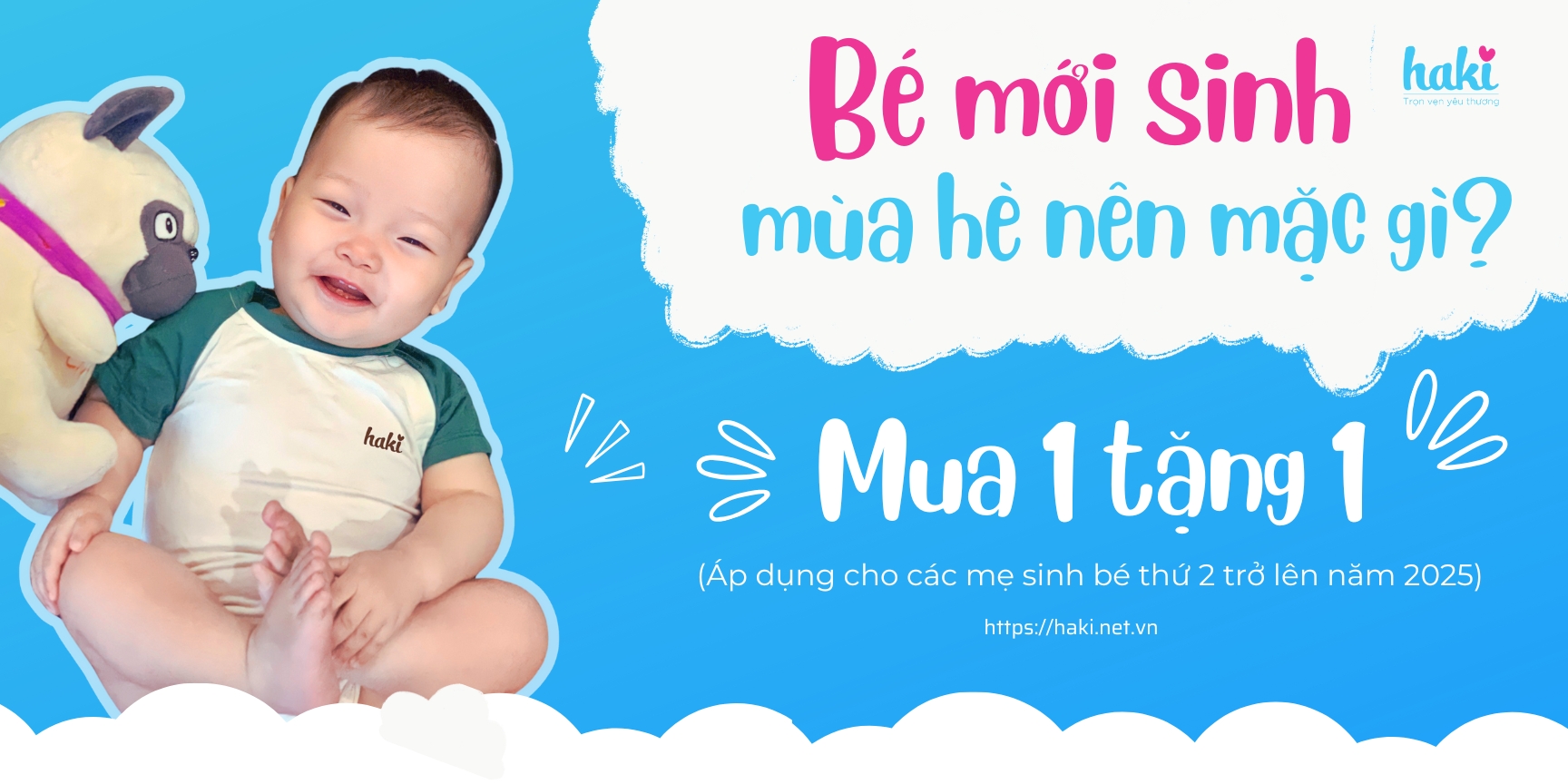 Bé sinh vào mùa hè nên mặc gì để thoải mái?