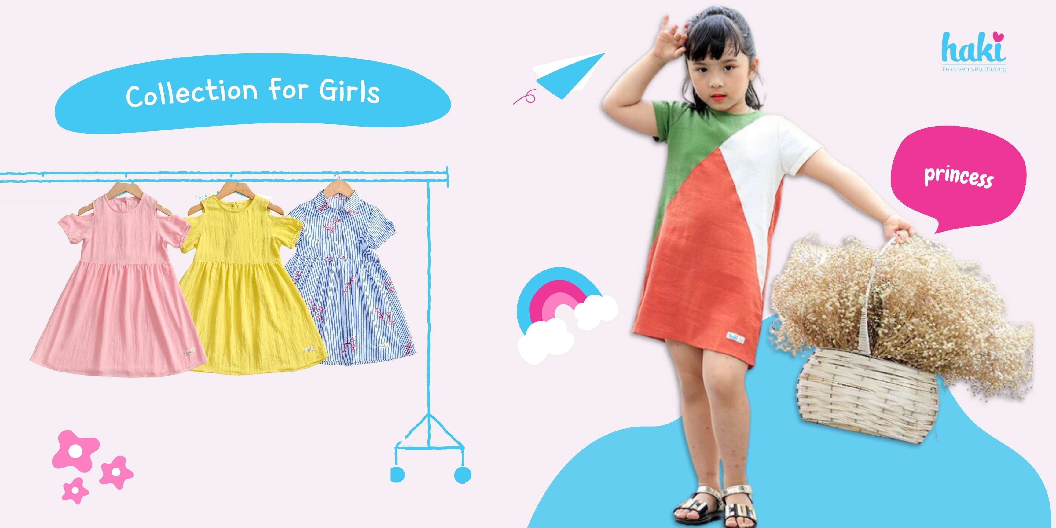 Làm mới tủ quần áo mùa hè cho bé gái với những thiết kế cộc tay của Haki