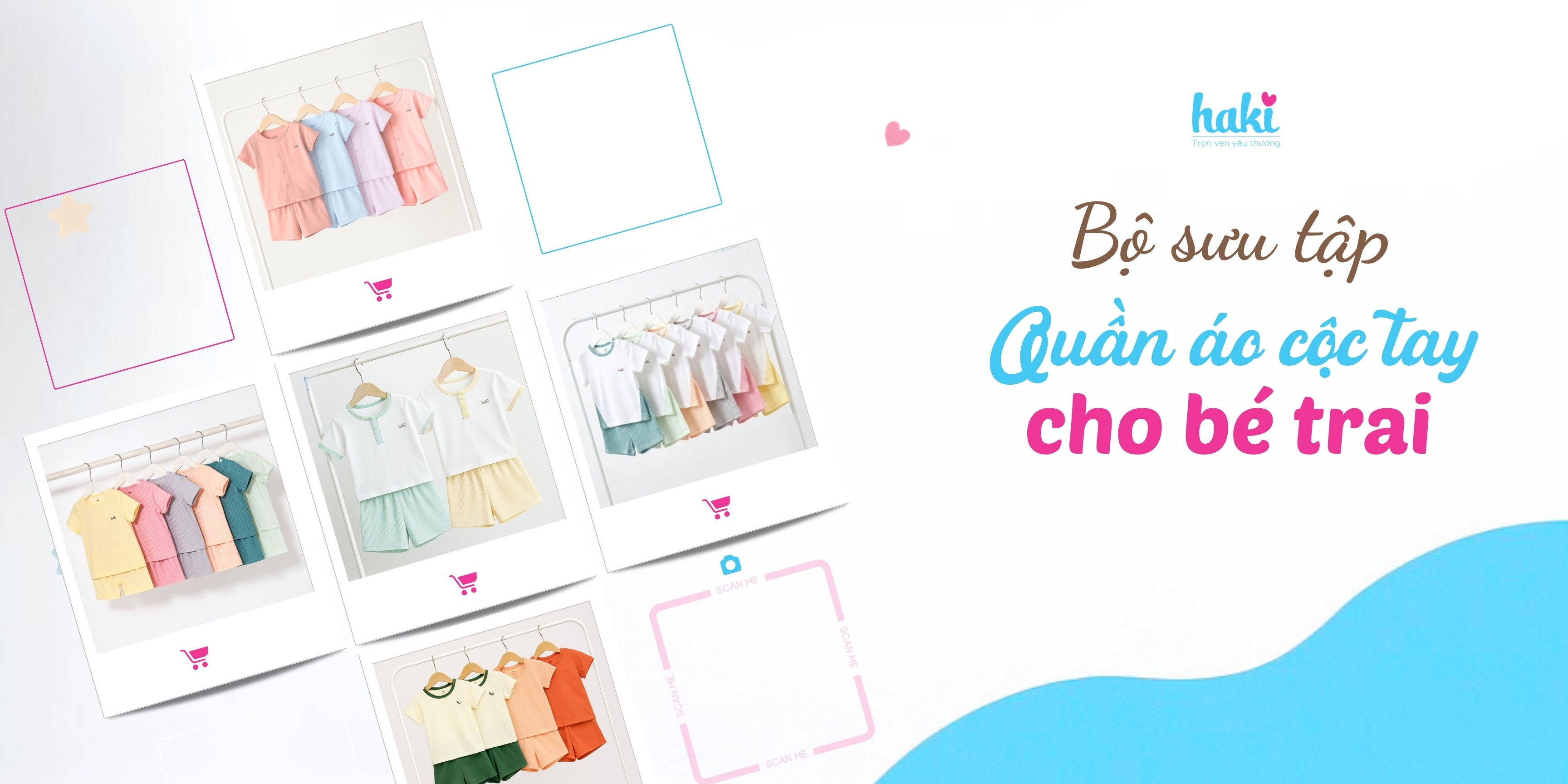 Bộ sưu tập quần áo mặc nhà cộc tay cho bé trai