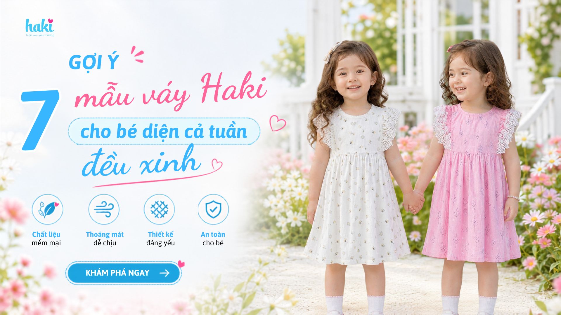 Gợi ý 7 mẫu váy Haki cho bé diện cả tuần đều xinh