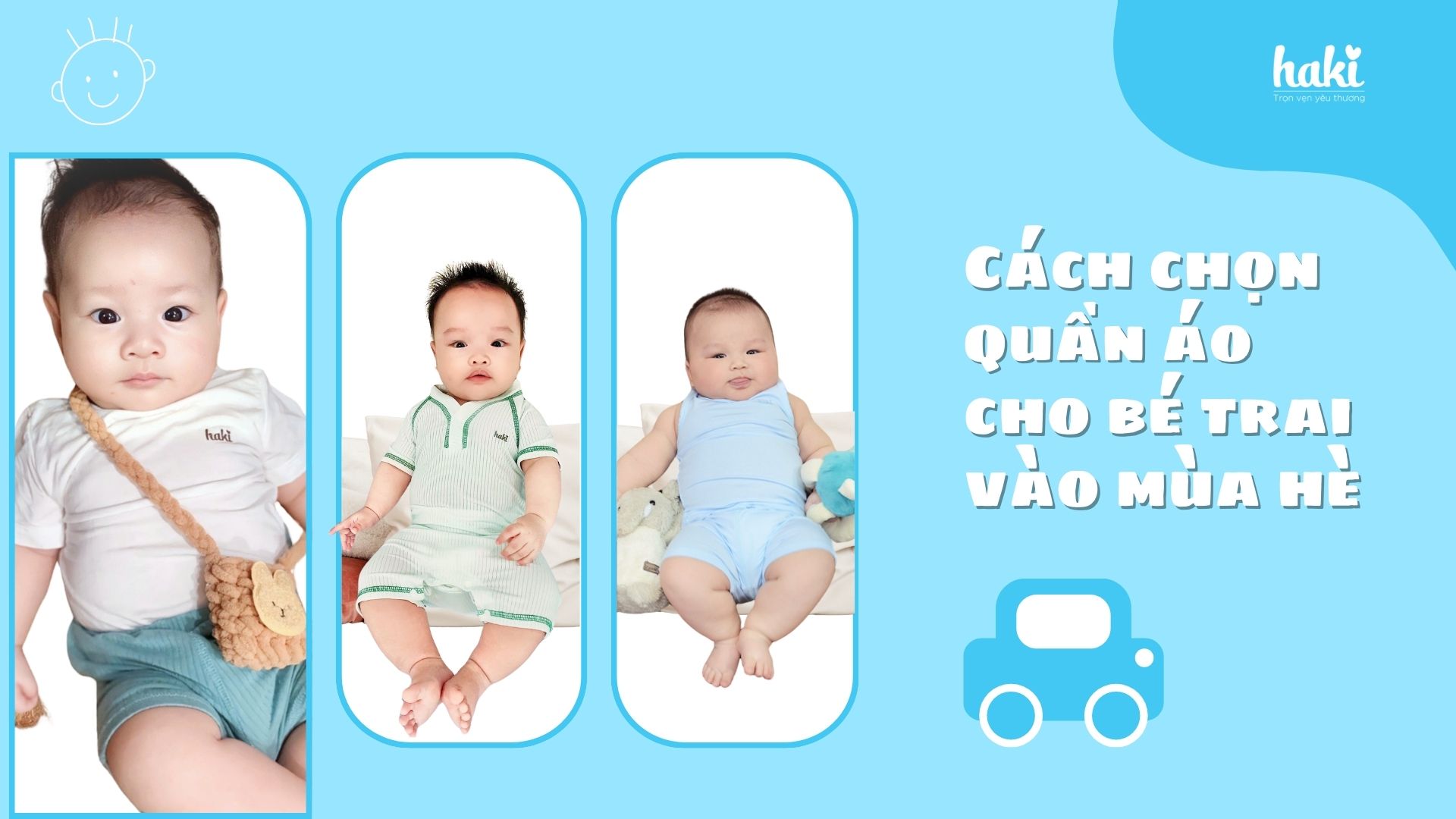 Mách mẹ cách chọn mua đồ sơ sinh cho bé trai vào mùa hè