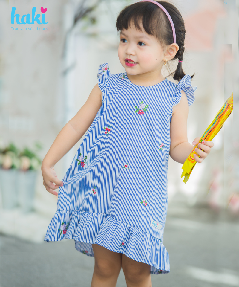 Đầm xòe đuôi cá xếp ly hồng pastel như Minh Hằng - DN375 - AloraShop21