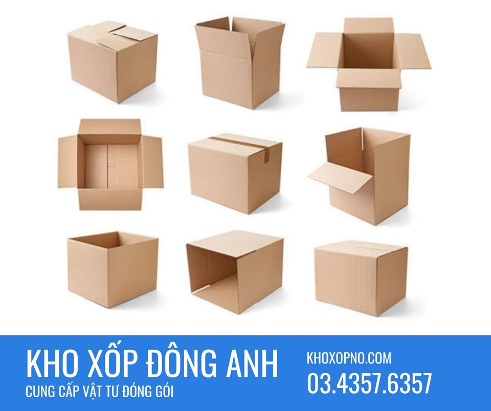 Mua hộp carton shipcod ở đâu Đông Anh Hộp carton giá xưởng tại Kho Xốp Đông Anh