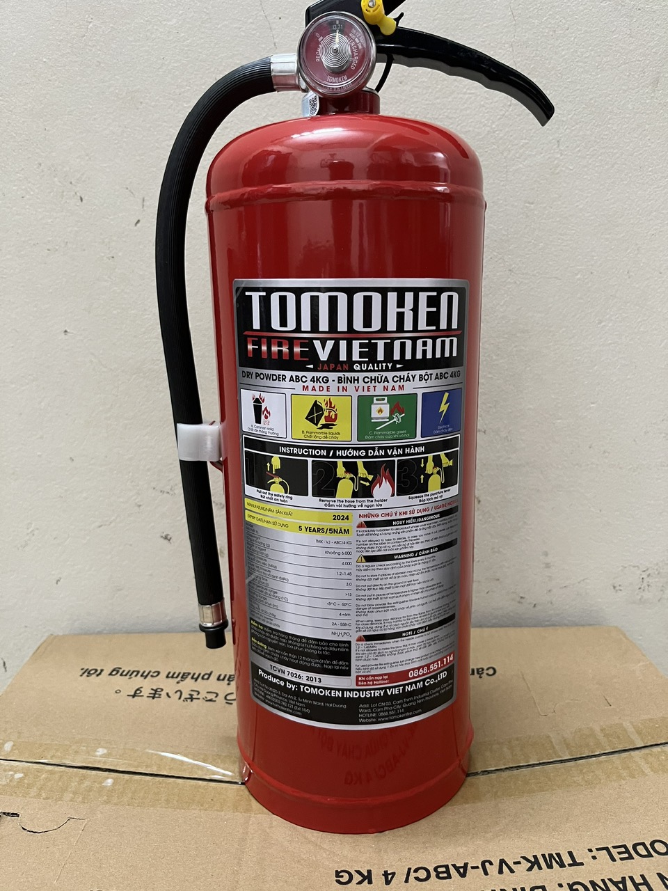 BÌNH CHỮA CHÁY TOMOKEN BỘT ABC - MFZL4 (4KG)