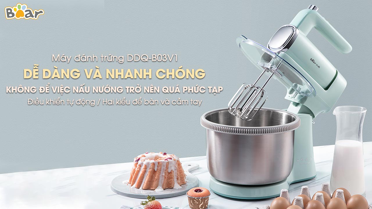 Máy đánh trứng để bàn Bear DDQ-B03V1 BearVietnam