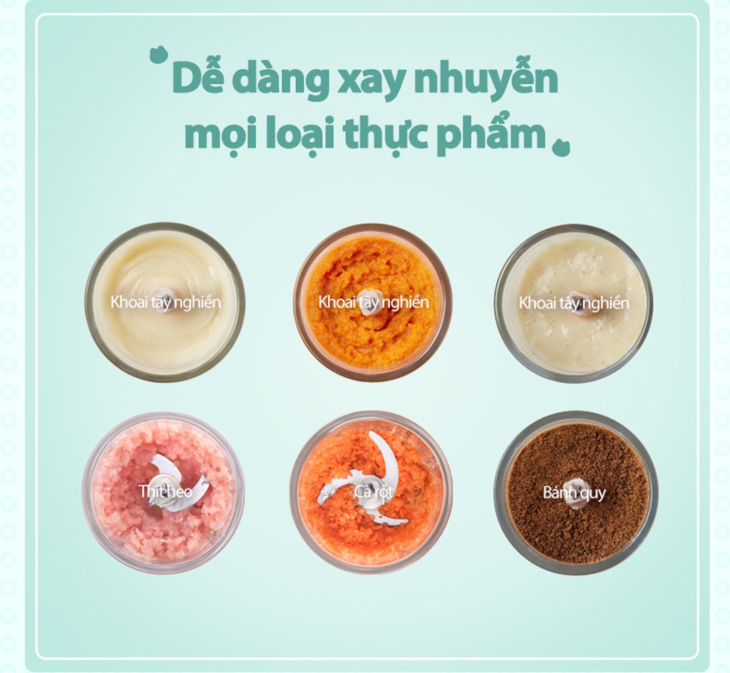 Động cơ mạnh giúp xay nhuyễn mọi loại thực phẩm