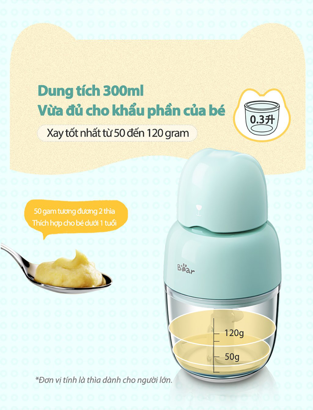 Dung tích vừa đủ khẩu phần