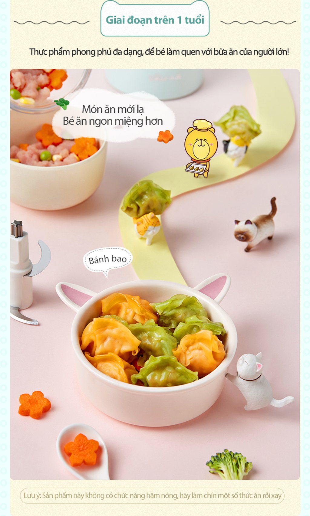 Sử dụng cho bé trong giai đoạn trên 1 tuổi