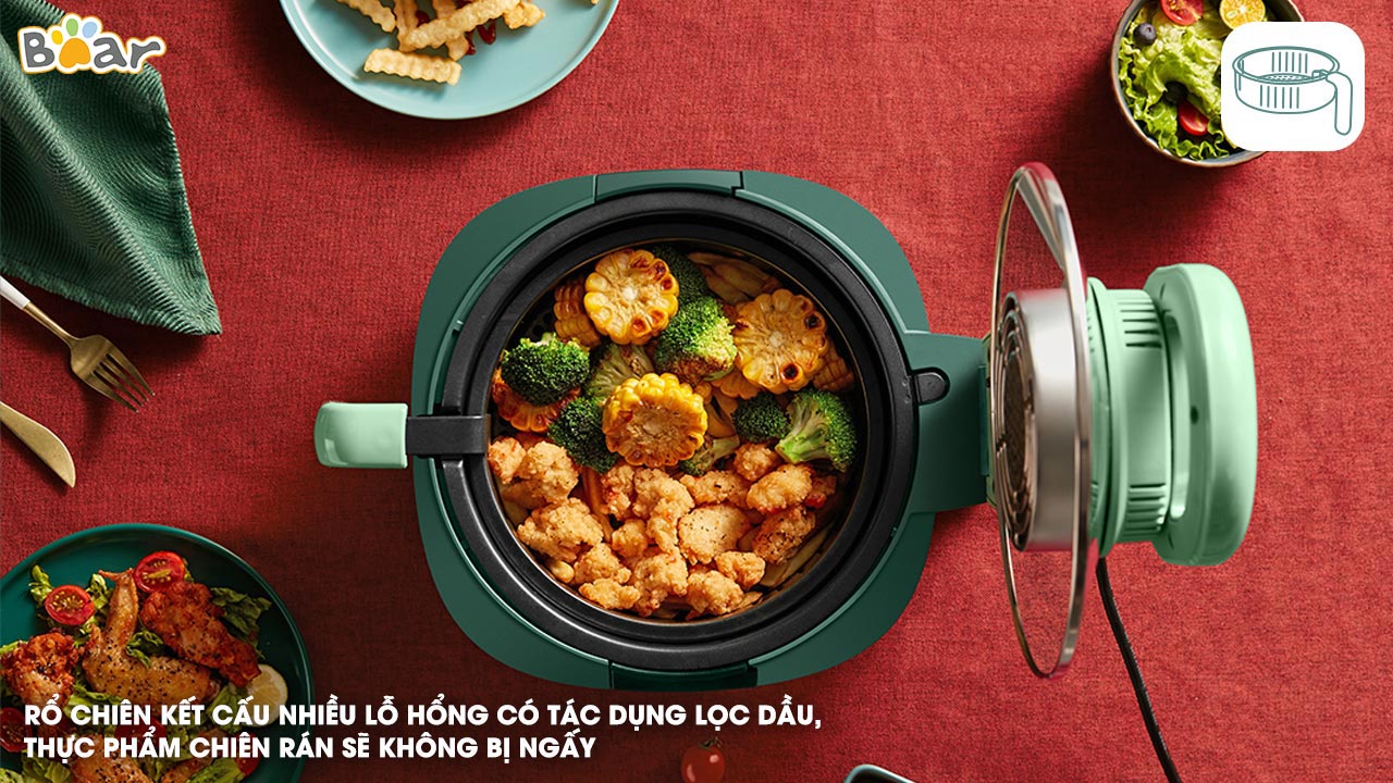 Nồi chiên không dầu Bear - sản phẩm nồi chiên không dầu bán chạy nhất hiện nay