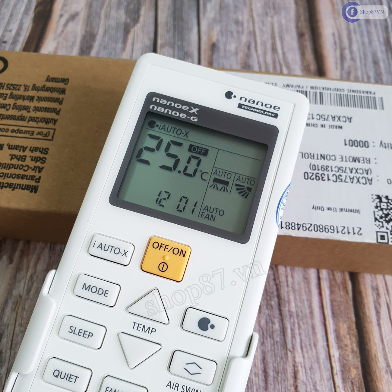 Điều khiển điều hòa Panasonic chính hãng 1 chiều i AUTO-X 13920