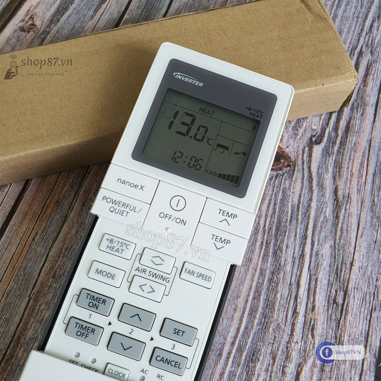 Điều khiển điều hòa Panasonic chính hãng 2 chiều inverter nanoeX 14810