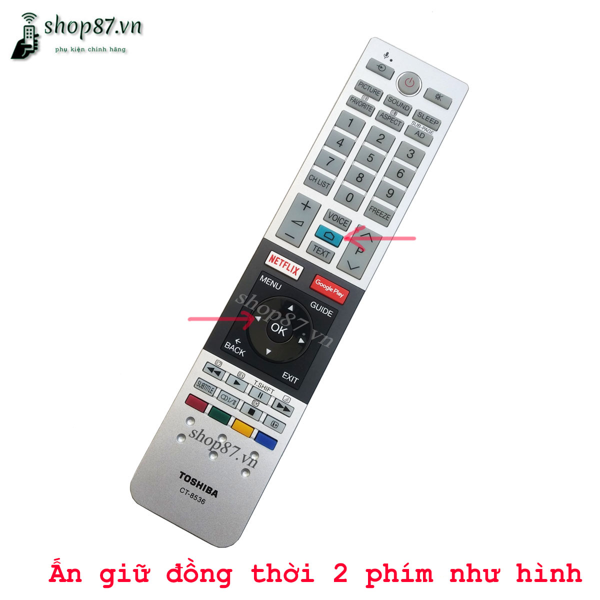 Hướng dẫn kết nối remote điều khiển giọng nói CT-8536 với tv Toshiba