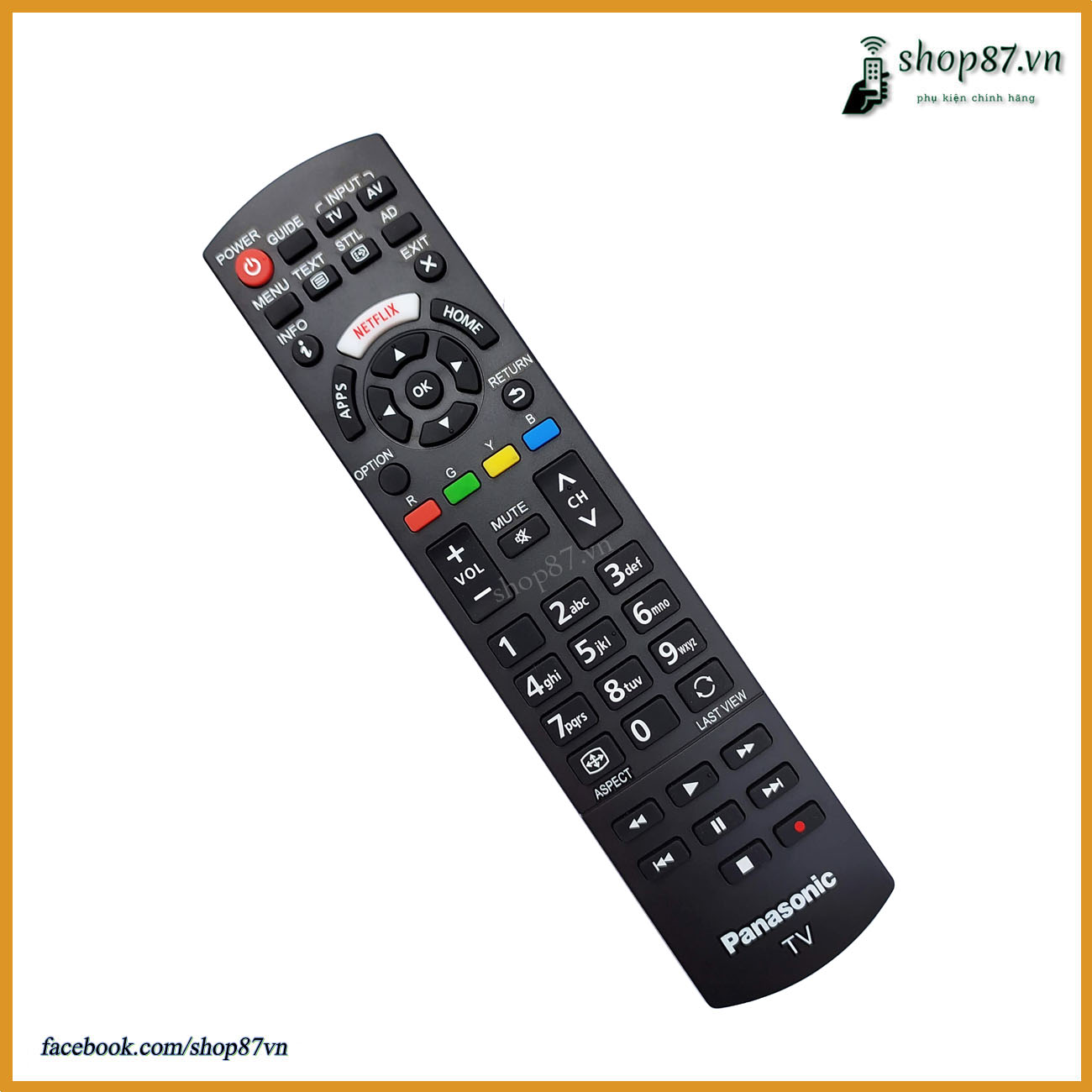 Điều khiển tv Panasonic smart Netflix chính hãng N2QAYB