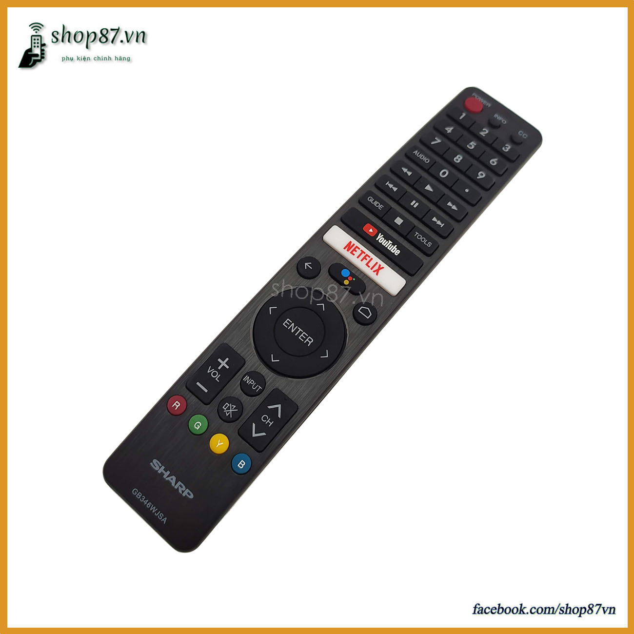 Điều khiển tv Sharp giọng nói chính hãng GB346WJSA