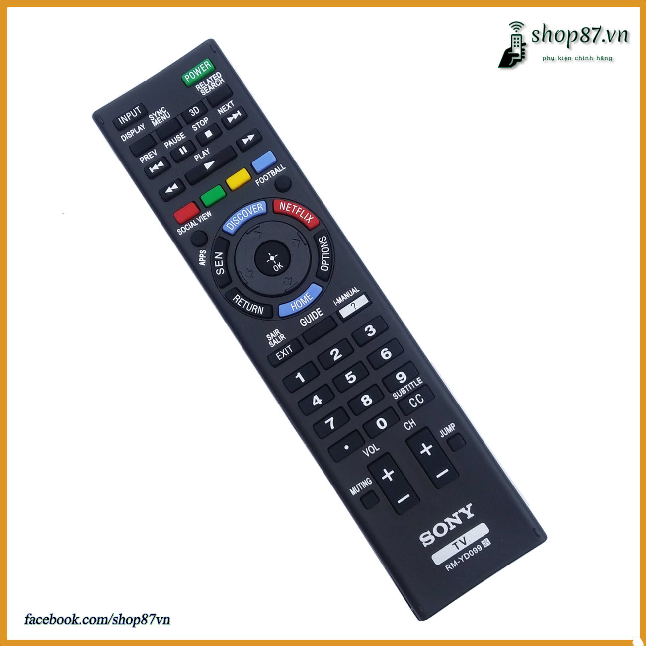 Remote điều khiển tivi Sony thay thế RM-GD033
