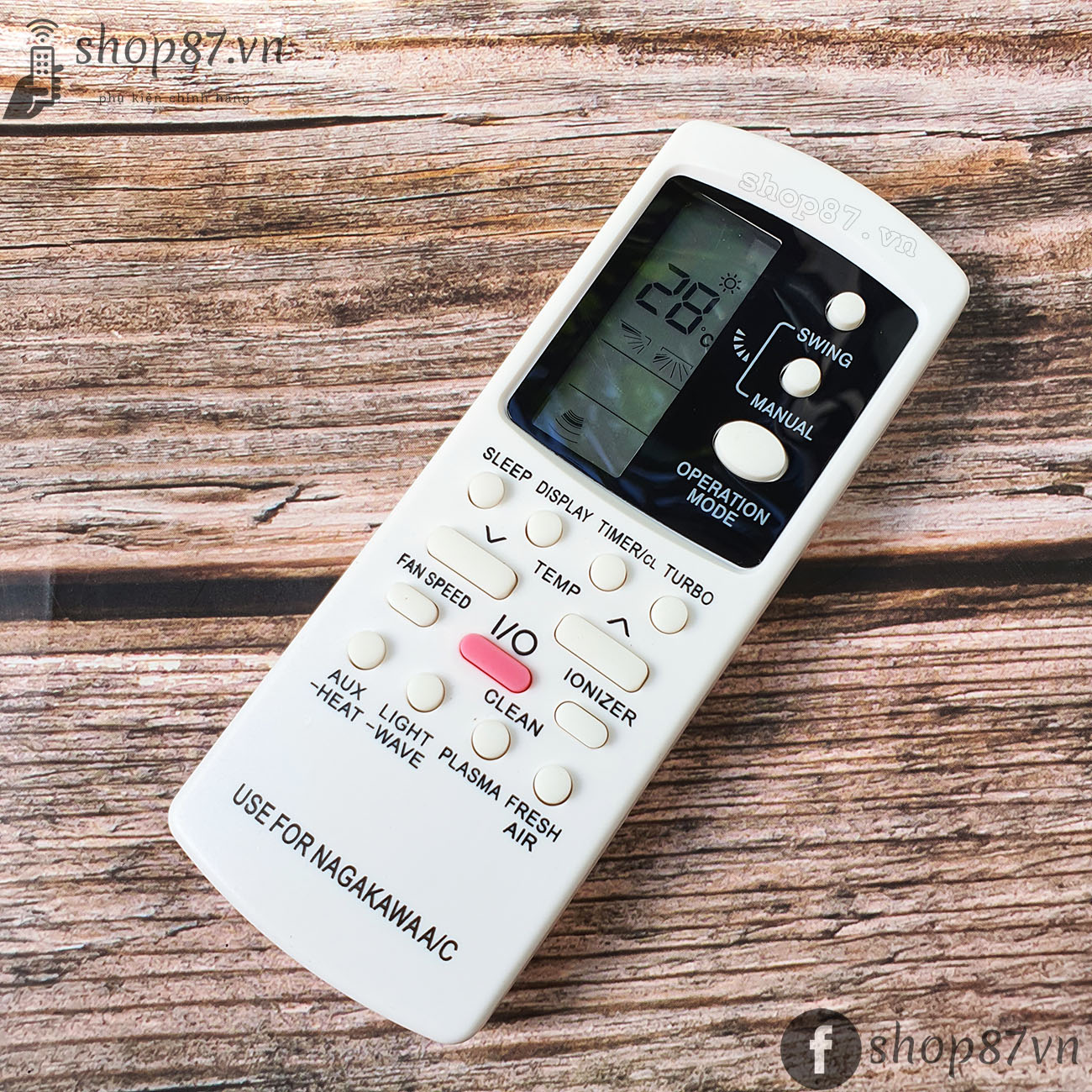 Điều khiển điều hòa Nagakawa 2 chiều ionizer