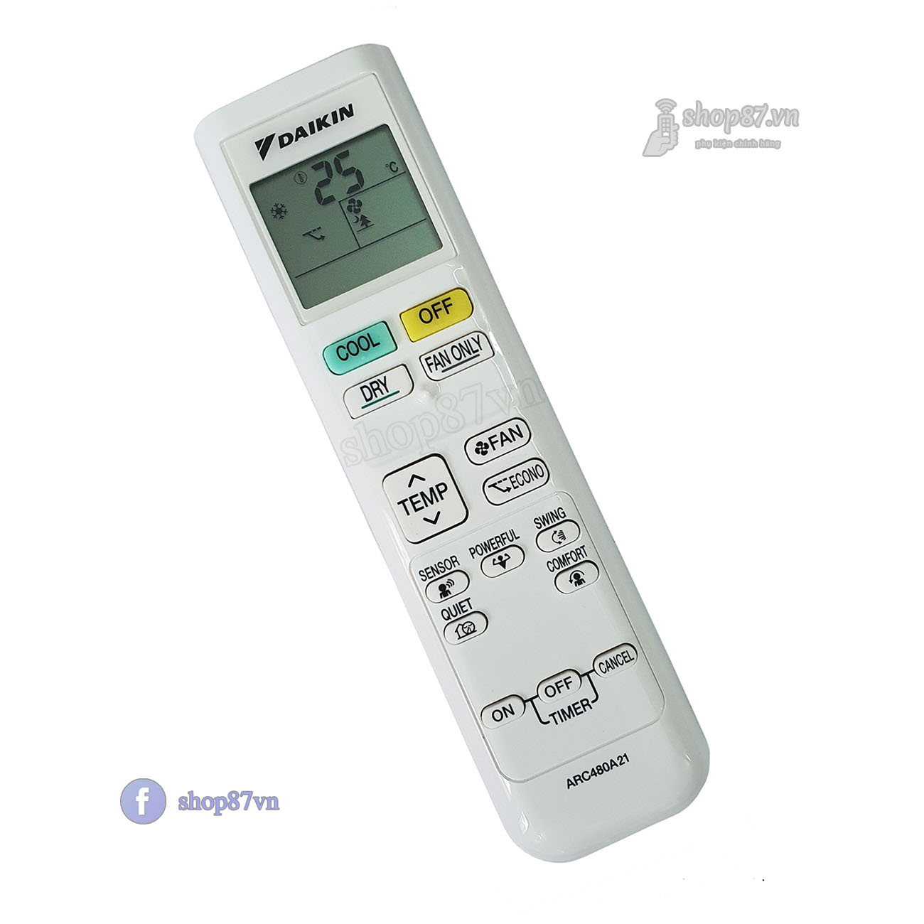 Điều khiển điều hòa Daikin ARC480A21 chính hãng