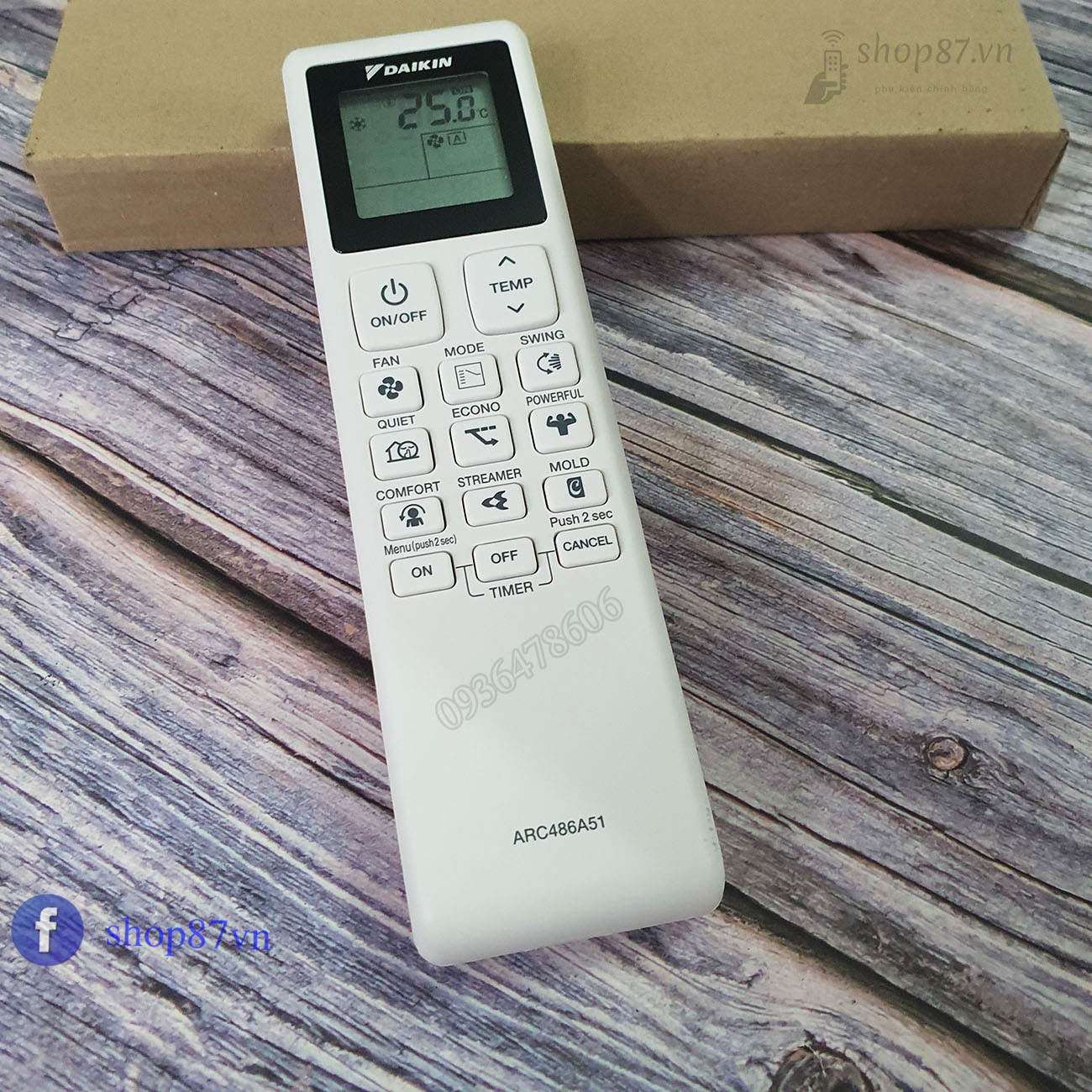 Điều khiển điều hòa Daikin ARC486A51 chính hãng