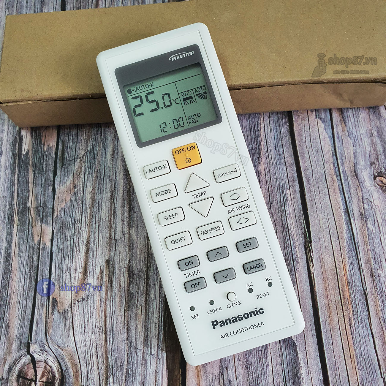 Điều khiển điều hòa Panasonic INVERTER chính hãng i AUTO-X mã 15970