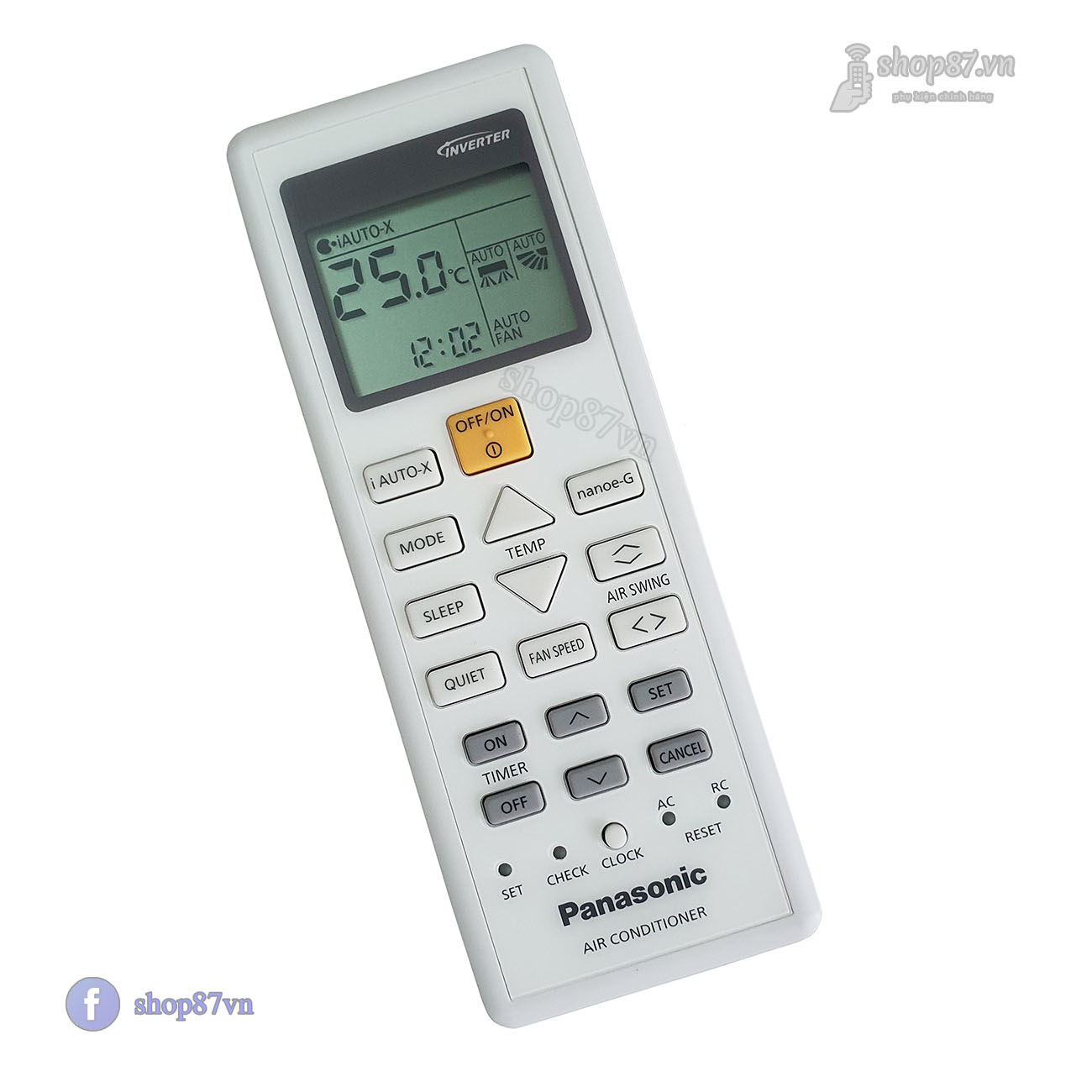Điều khiển điều hòa Panasonic INVERTER chính hãng i AUTO-X mã 15970