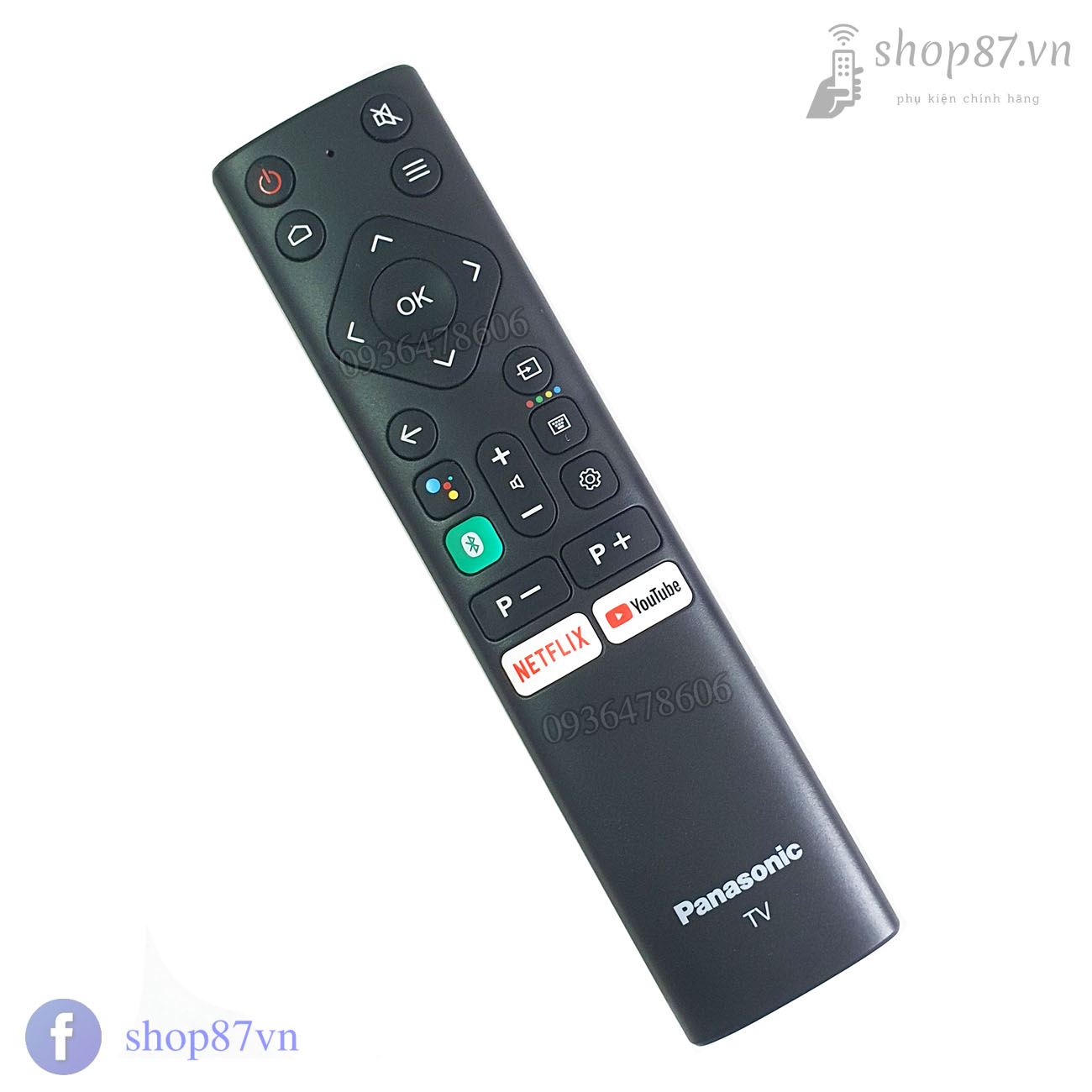 Điều khiển tivi Panasonic youtube giọng nói chính hãng Shop87.vn - Phụ kiện chính hãng