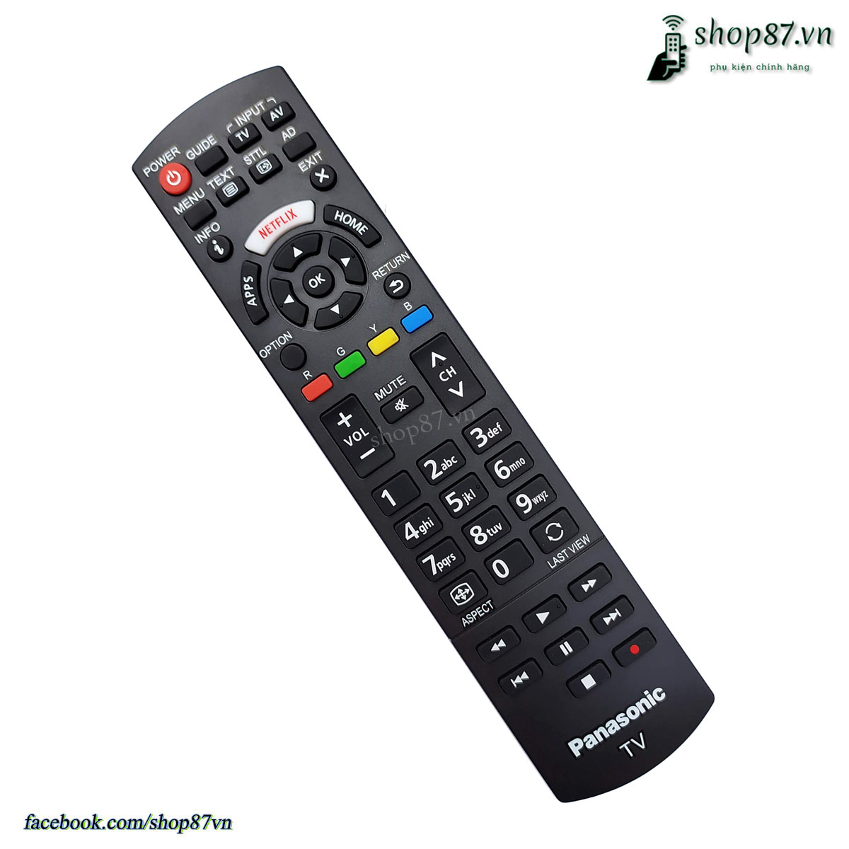 Remote Điều Khiển Tv Panasonic Thay Thế N2Qayb001008 Shop87.Vn - Phụ Kiện  Chính Hãng