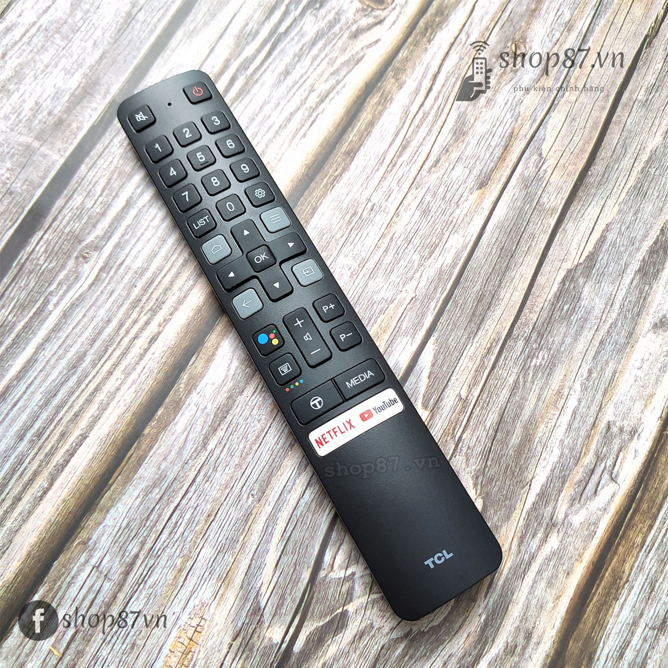 Điều khiển tv TCL 4K giọng nói Youtube chính hãng RC901V-FMR1