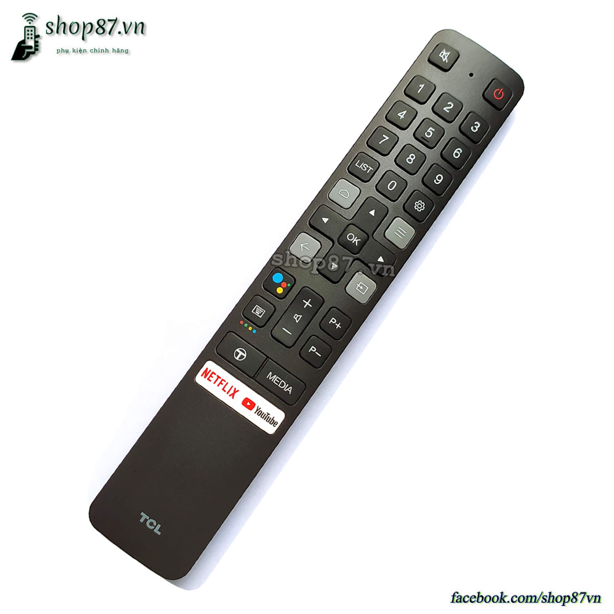 Điều khiển tv TCL 4K giọng nói Youtube chính hãng RC901V-FMR1