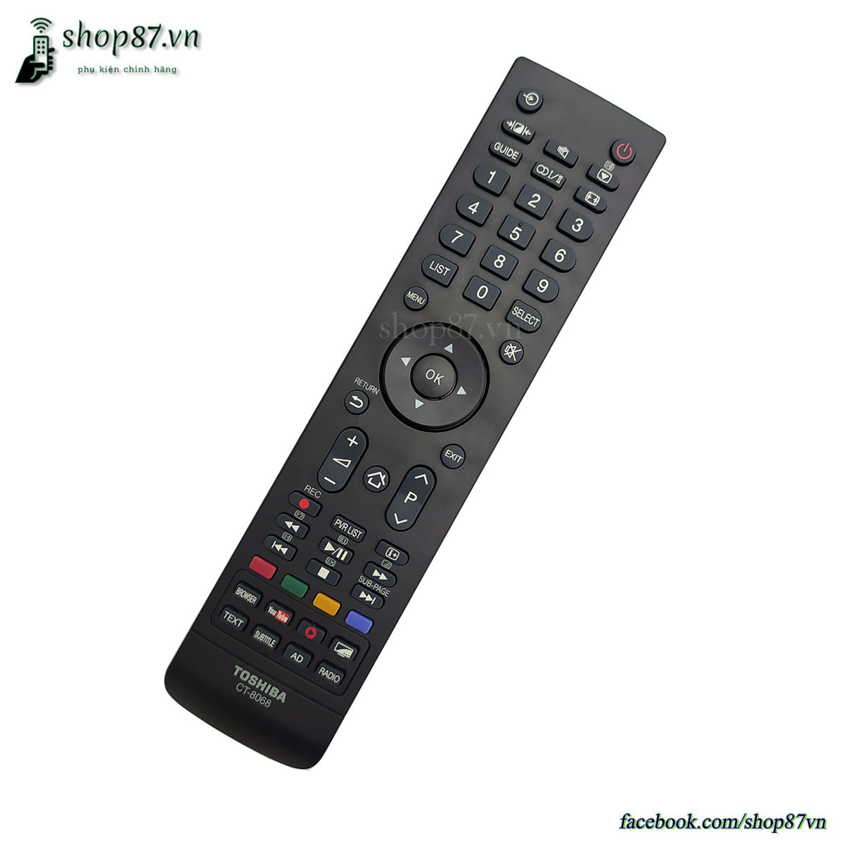 Điều khiển tv Toshiba CT-8068 chính hãng