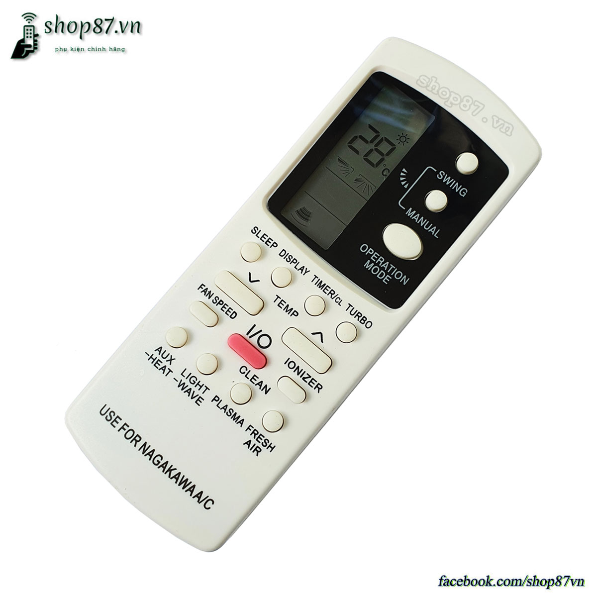 Điều khiển điều hòa Nagakawa 2 chiều ionizer