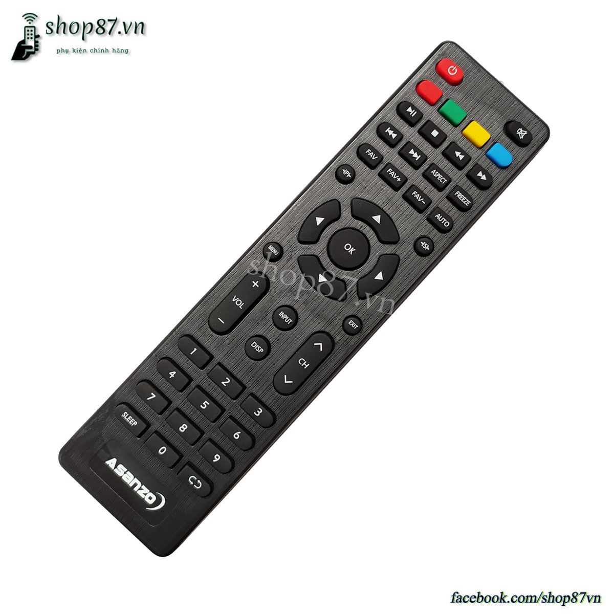 Remote điều khiển tv Asanzo mẫu 7