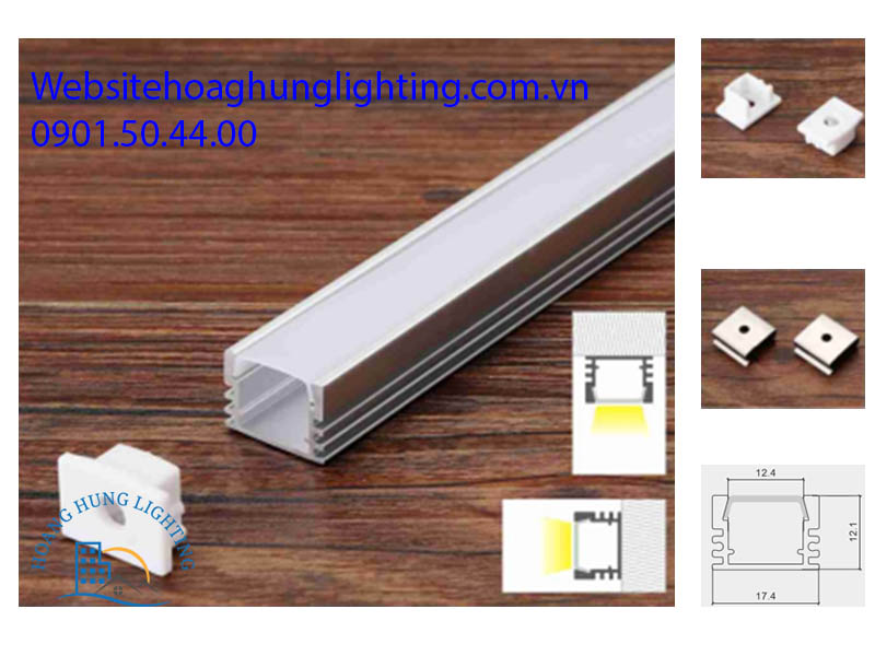 Máng đèn led thanh nhôm chữ u 505 lắp nổi cao cấp | Hoang Hung ...