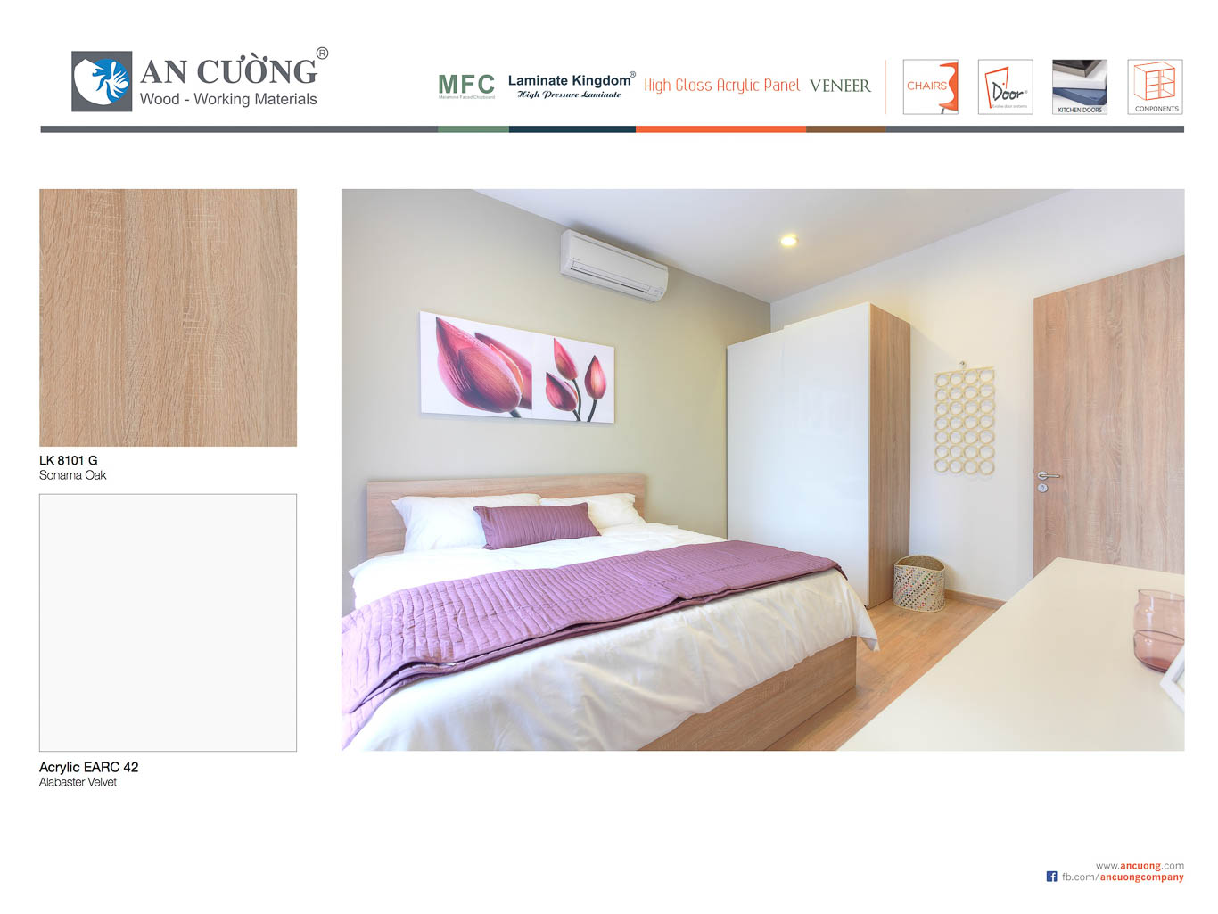Phòng ngủ gỗ công nghiệp