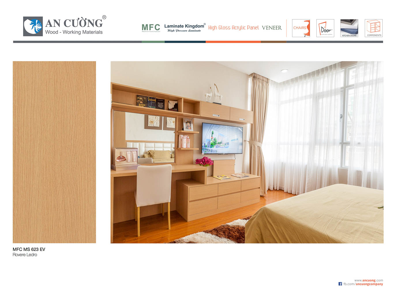 Phòng ngủ gỗ công nghiệp