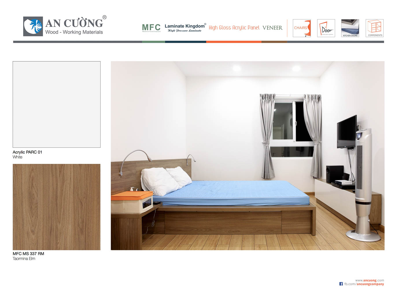 Phòng ngủ gỗ công nghiệp