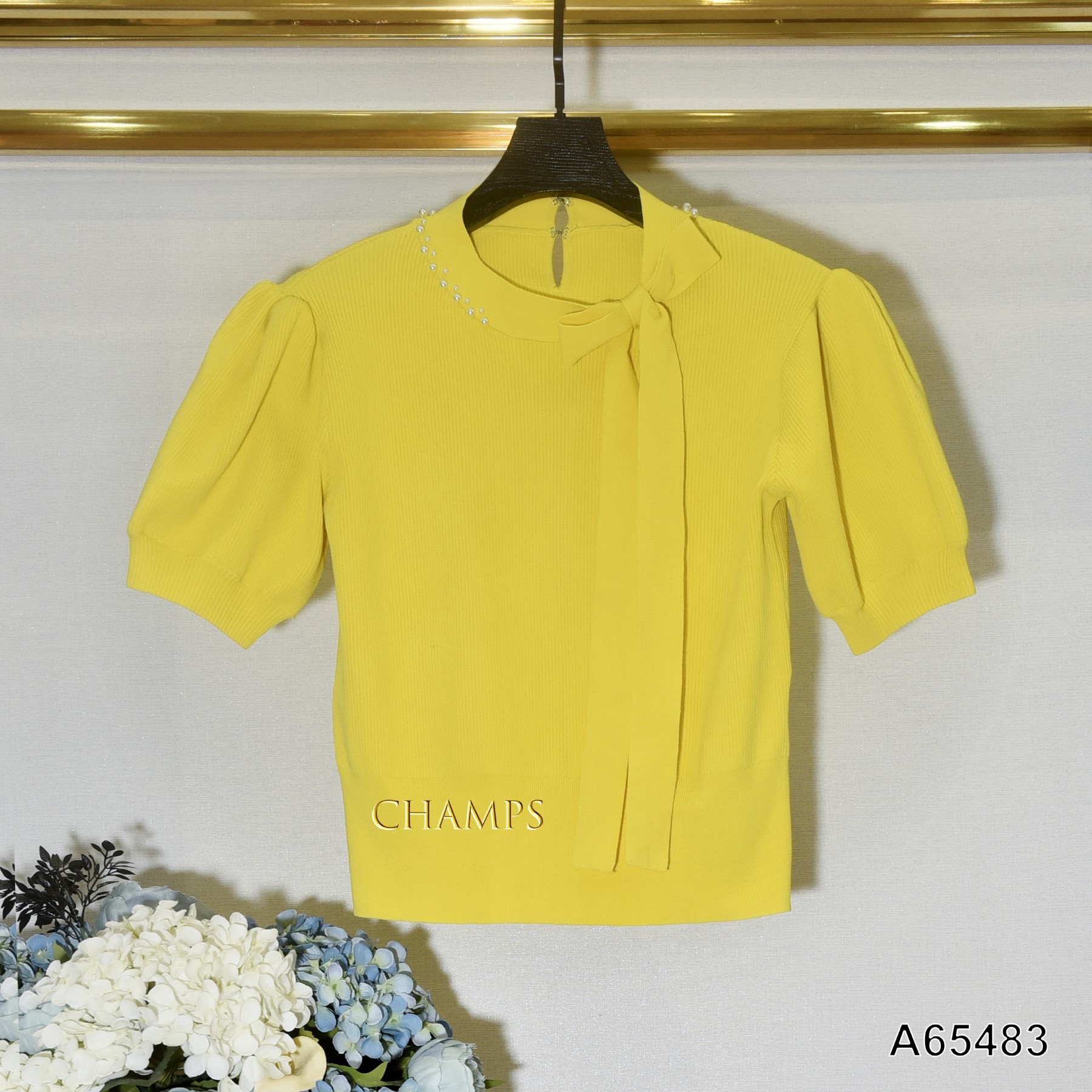 ÁO LEN VÀNG CỘT DÂY 65483